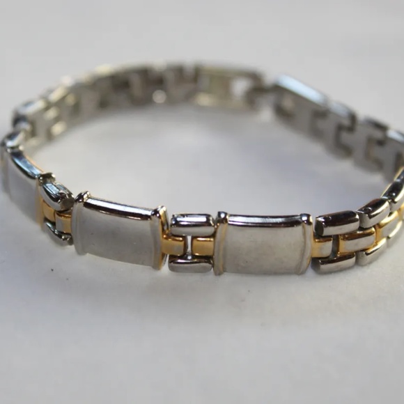 Vintage Silver and Gold Linked Bracelet - Picture 1 of 1
